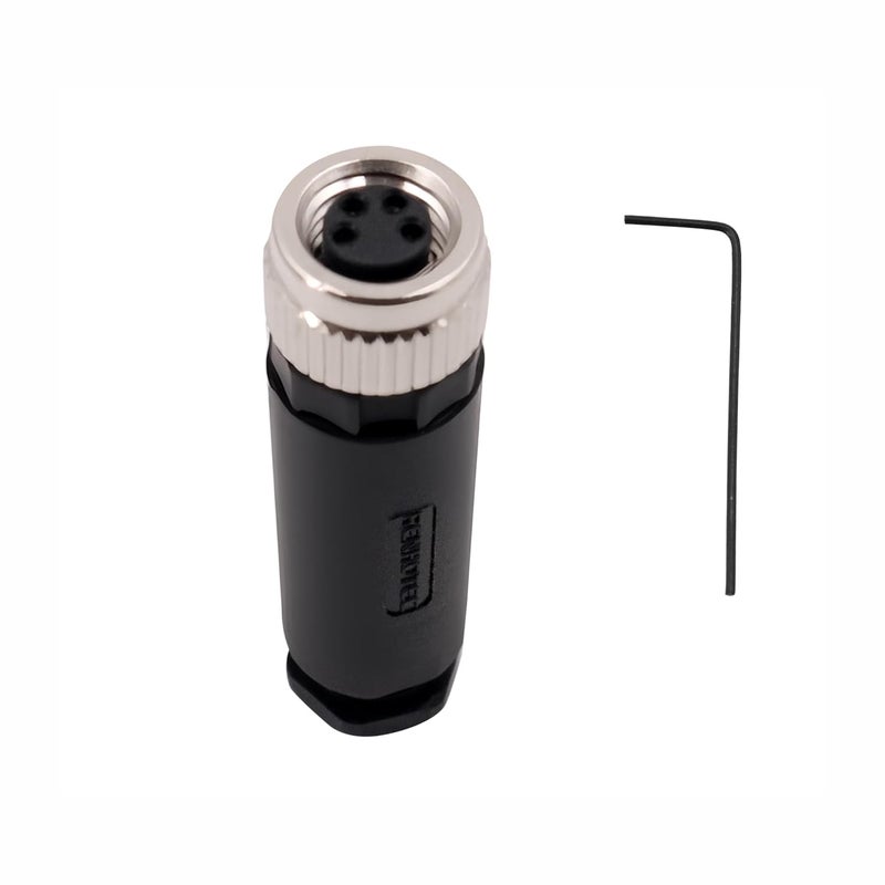 Elecbee M8 4 Pin Female Connector Waterproof Assemblely Cable Unshiled Straight Plug - Image 1